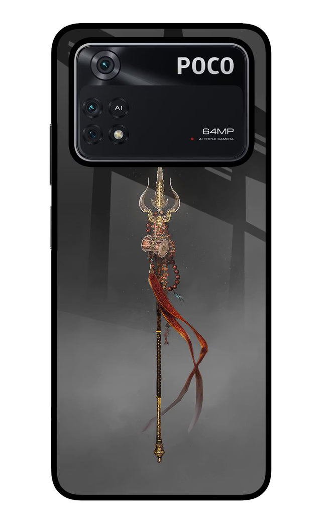 Shiv Trishul Poco M4 Pro 4G Glass Case