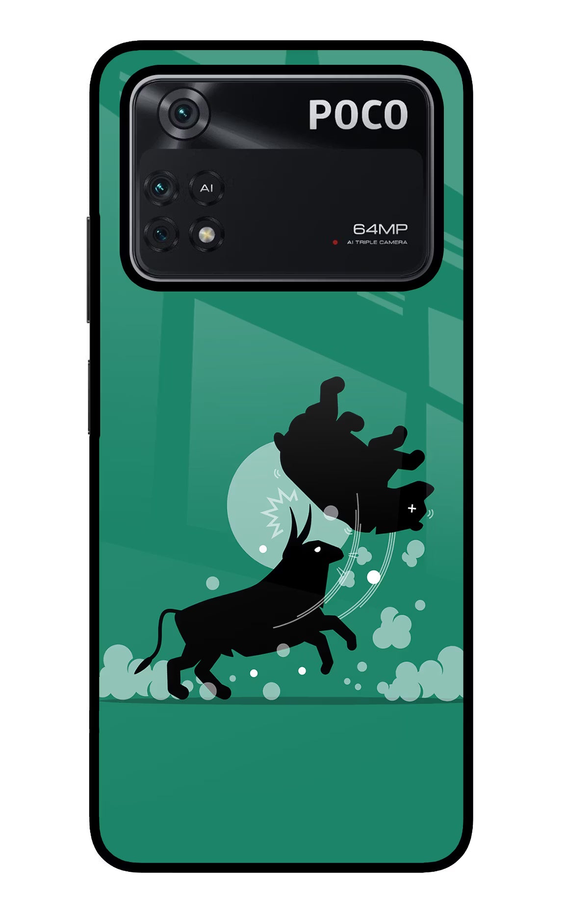 Bull Conqueror Poco M4 Pro 4G Glass Case
