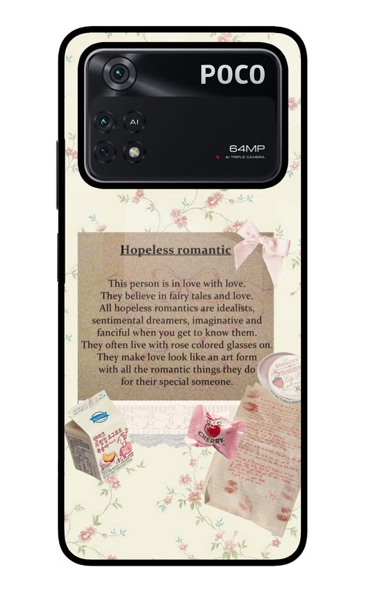 Hopeless Romantic Poco M4 Pro 4G Glass Case