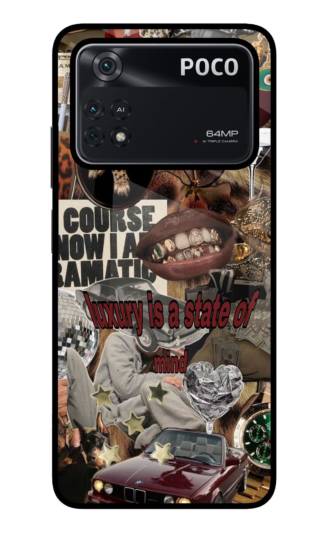 Luxury Poco M4 Pro 4G Glass Case