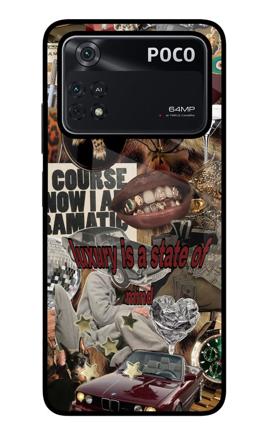 Luxury Poco M4 Pro 4G Glass Case