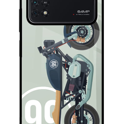 Classic Cafe Racer 99 Poco M4 Pro 4G Glass Case