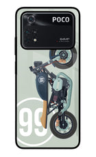 Classic Cafe Racer 99 Poco M4 Pro 4G Glass Case