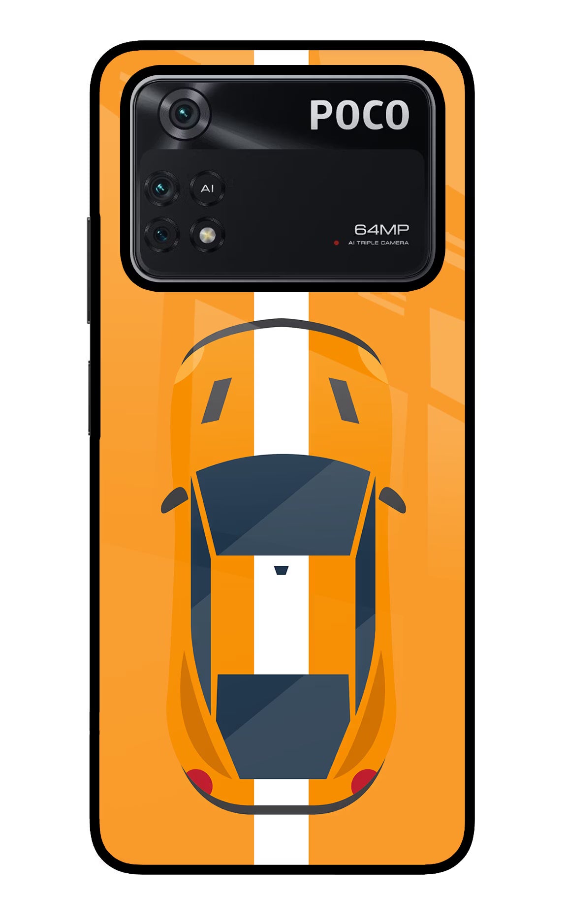 Highway Pursuit Poco M4 Pro 4G Glass Case