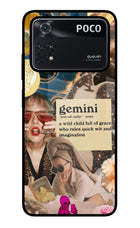 Gemini Zodiac Poco M4 Pro 4G Glass Case