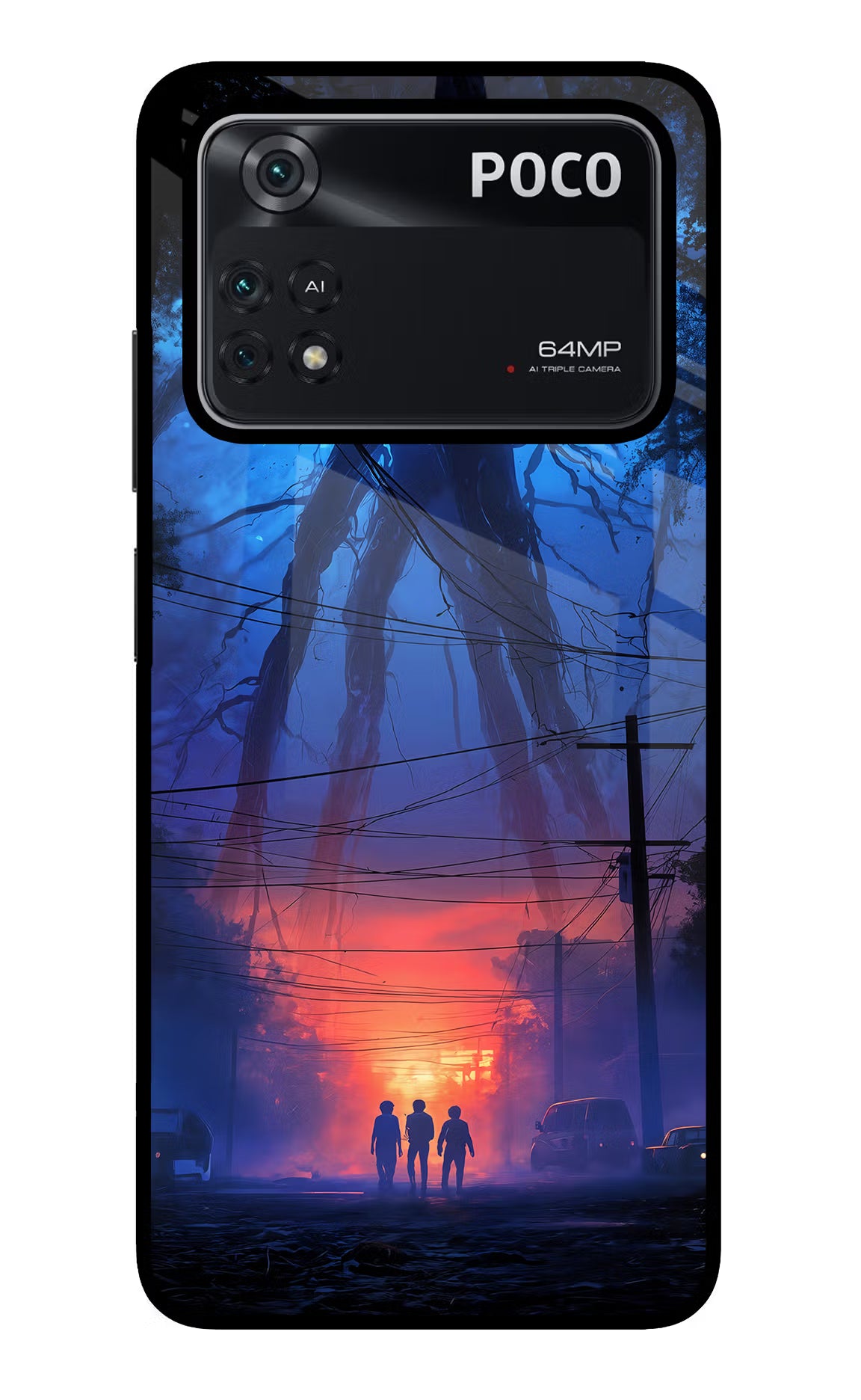 Ordinary Things Shadow Poco M4 Pro 4G Glass Case Back Cover by Casekaro