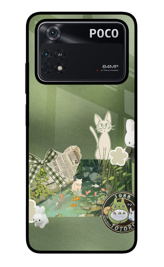 Aesthetic anime Poco M4 Pro 4G Glass Case