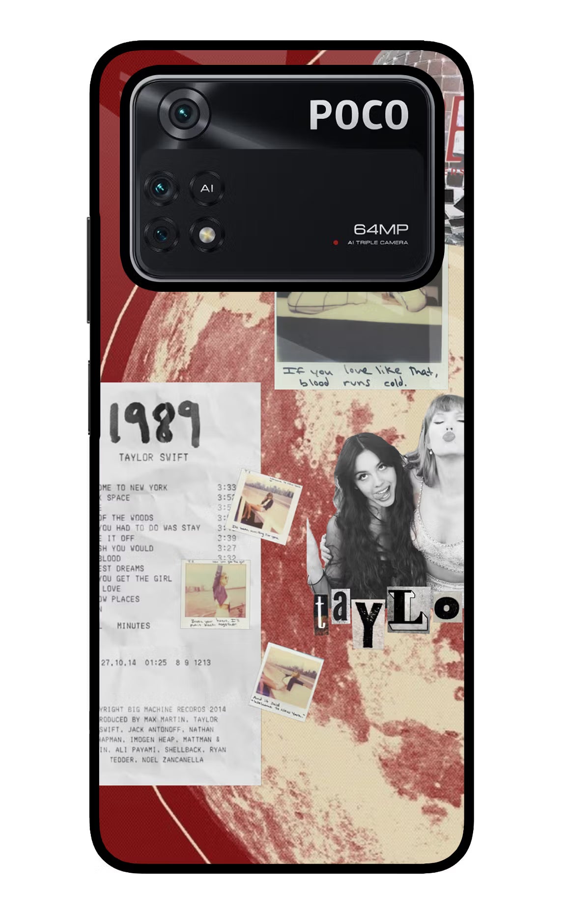 Taylor Swift Poco M4 Pro 4G Glass Case