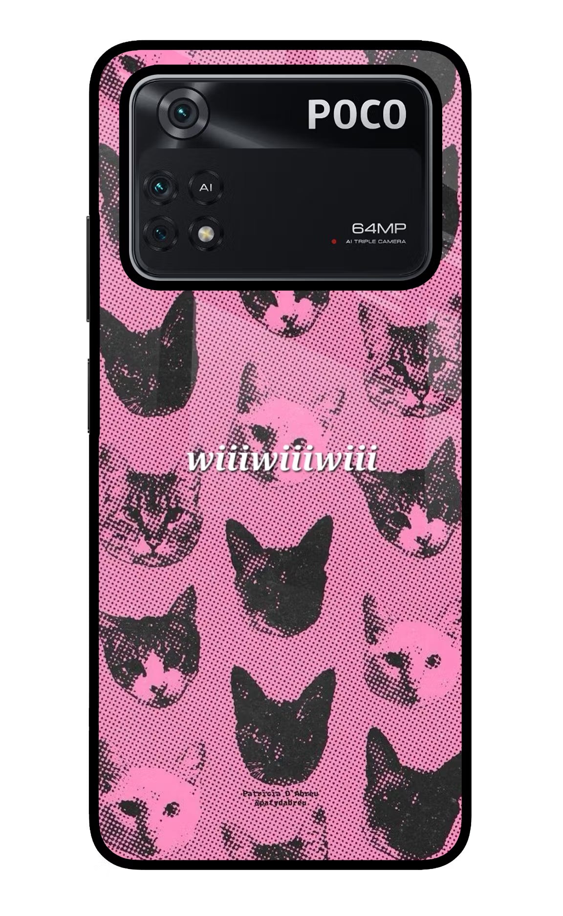 Pink Cats Poco M4 Pro 4G Glass Case