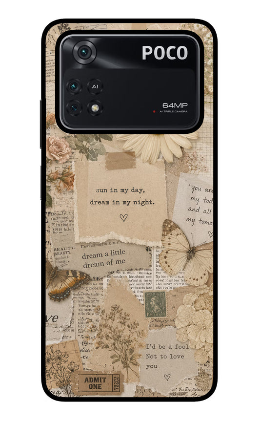 Vintage case Poco M4 Pro 4G Glass Case