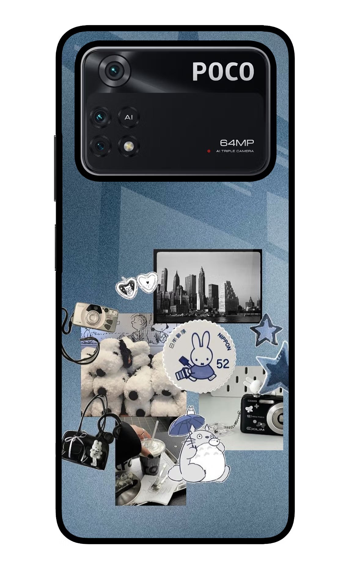 Miffy Poco M4 Pro 4G Glass Case Back Cover by Casekaro