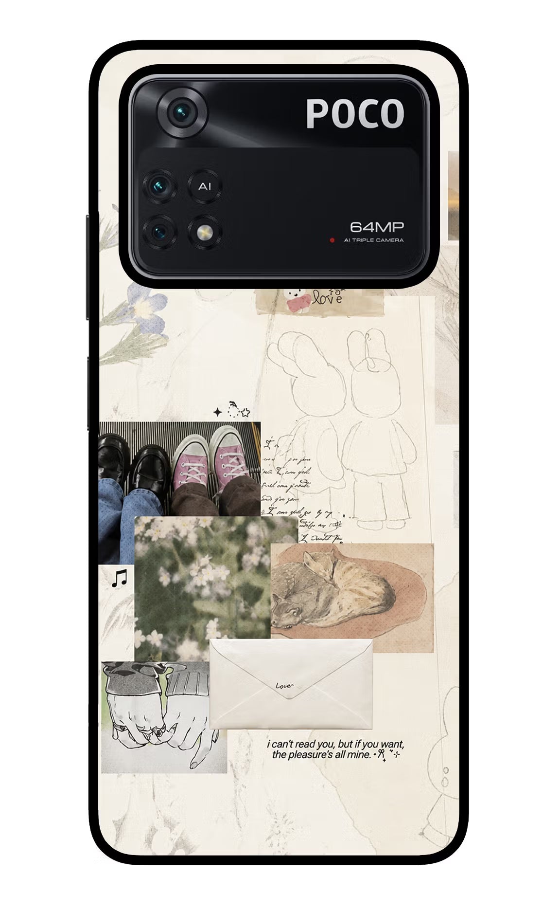Soft Aesthetic Poco M4 Pro 4G Glass Case