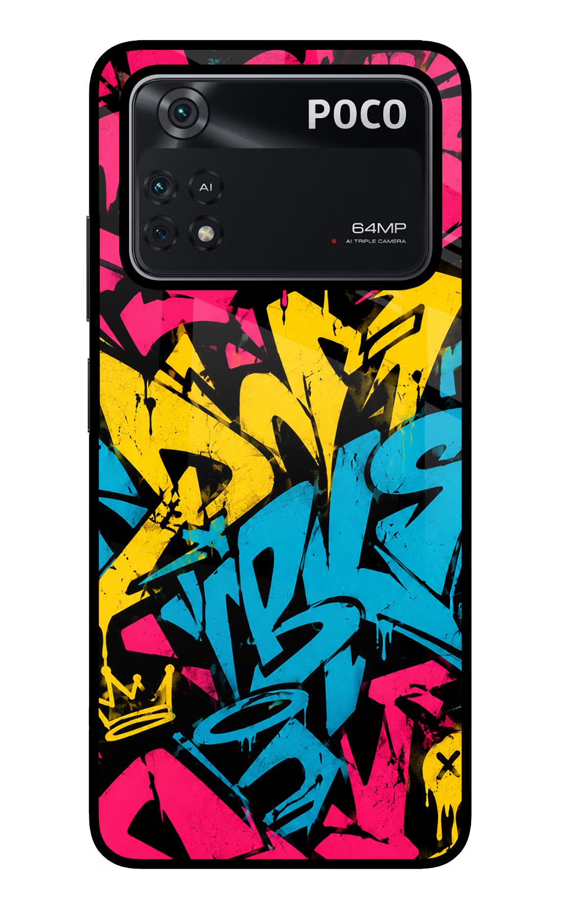 Graffiti Vibe Poco M4 Pro 4G Glass Case