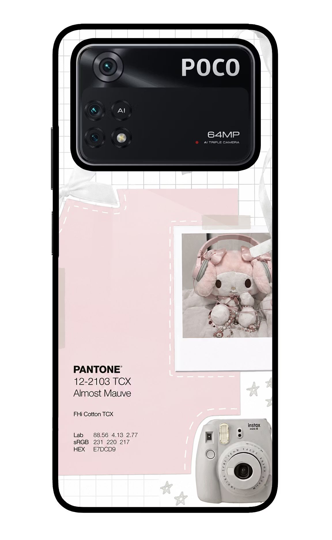 Pantone Asthetic Poco M4 Pro 4G Glass Case