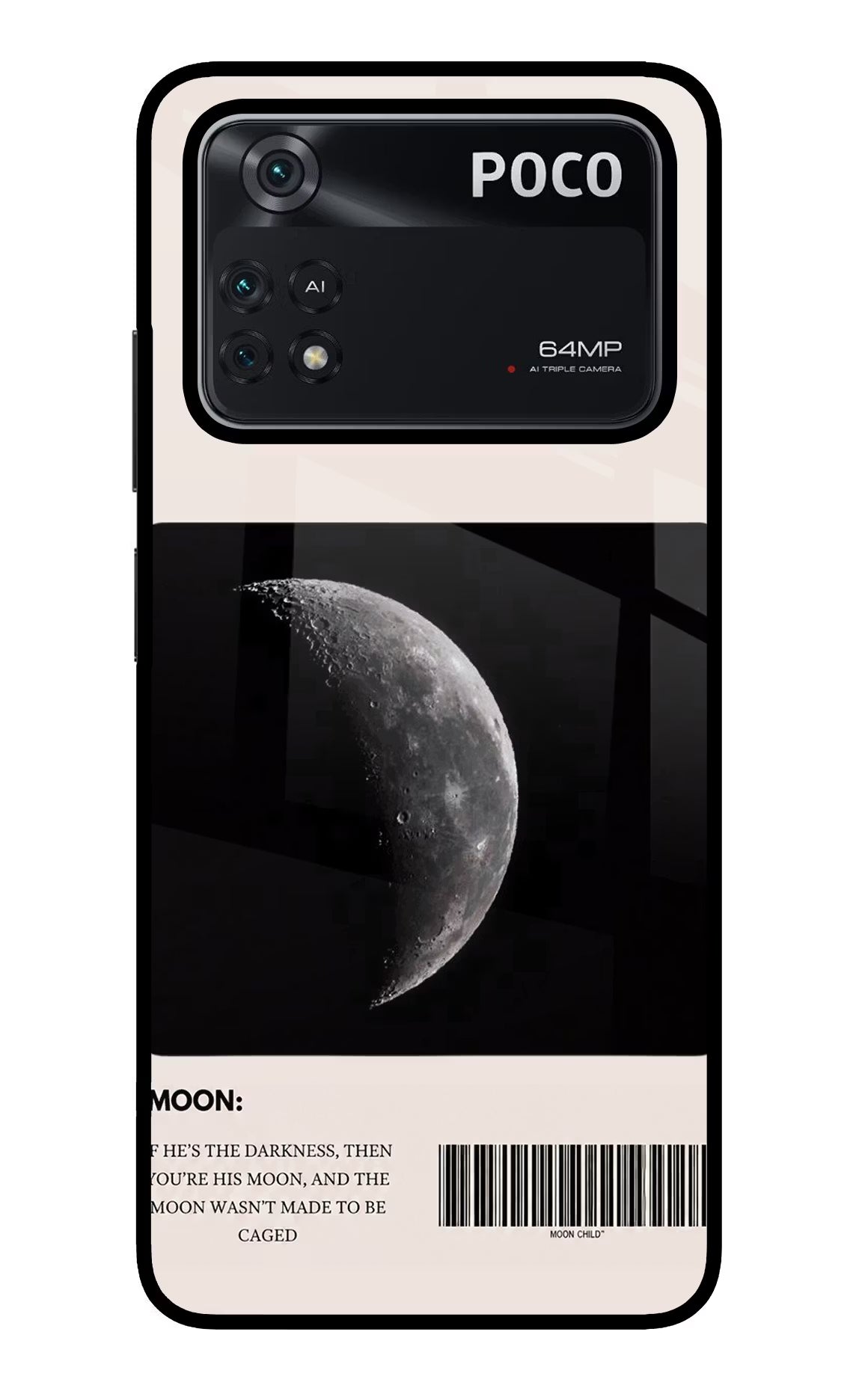 Moon Phase Poco M4 Pro 4G Glass Case