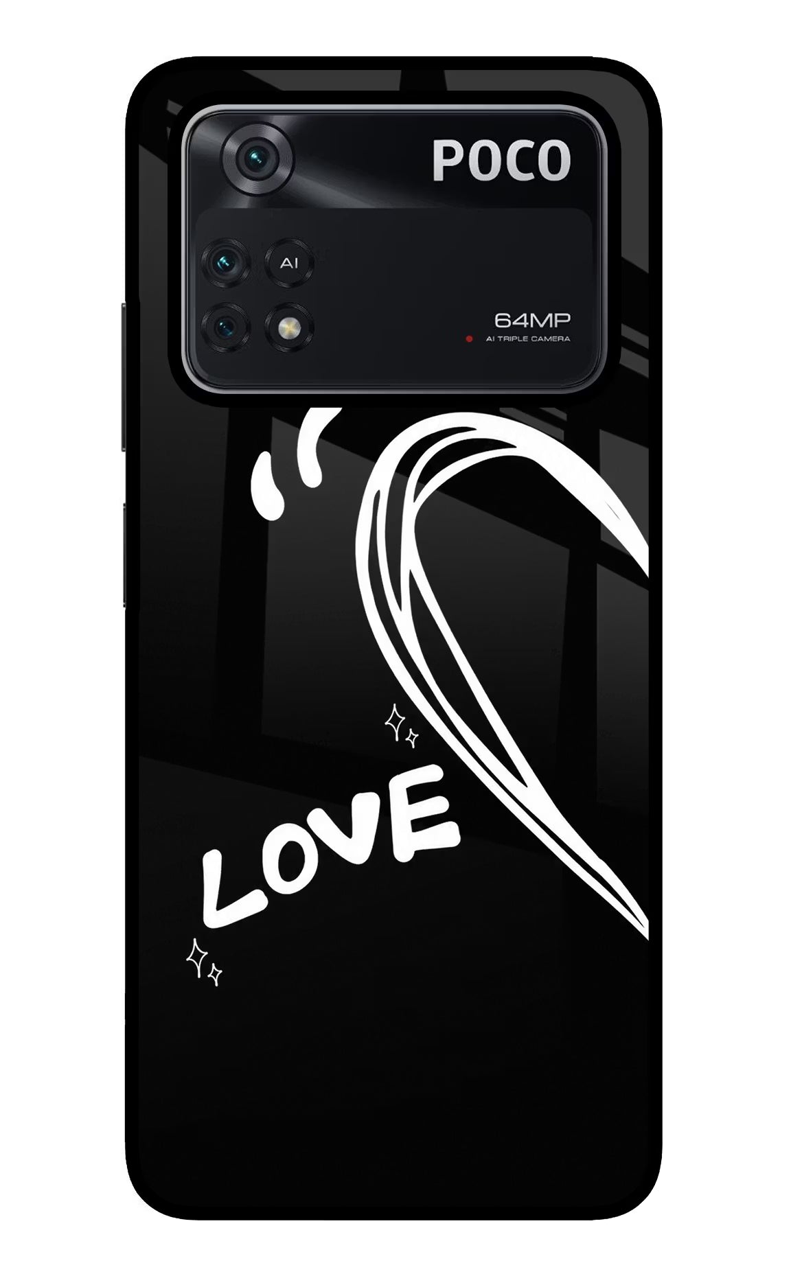 Love Line Poco M4 Pro 4G Glass Case
