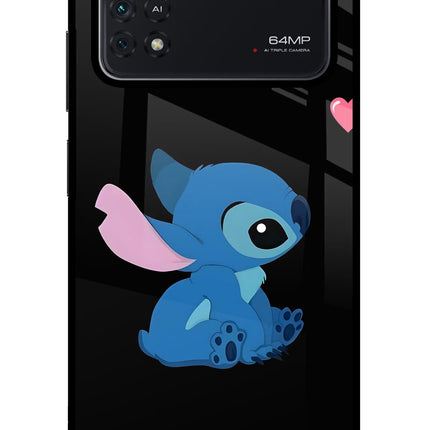 Stitch Crush Poco M4 Pro 4G Glass Case