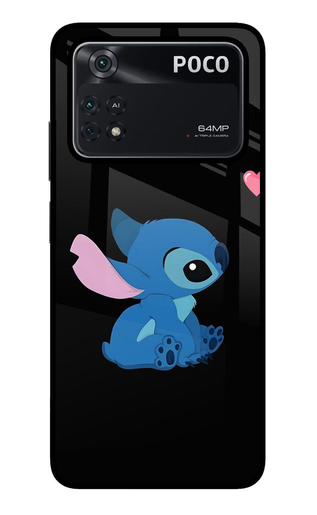 Stitch Crush Poco M4 Pro 4G Glass Case