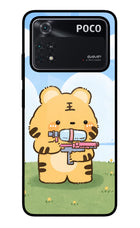 Tiger Treat Poco M4 Pro 4G Glass Case