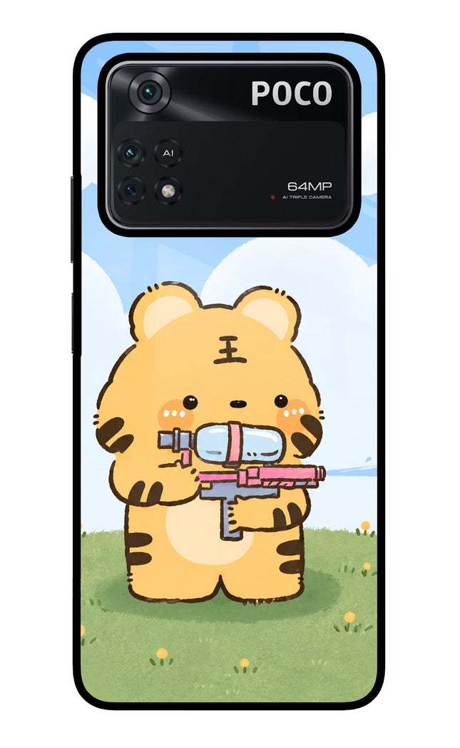 Tiger Treat Poco M4 Pro 4G Glass Case