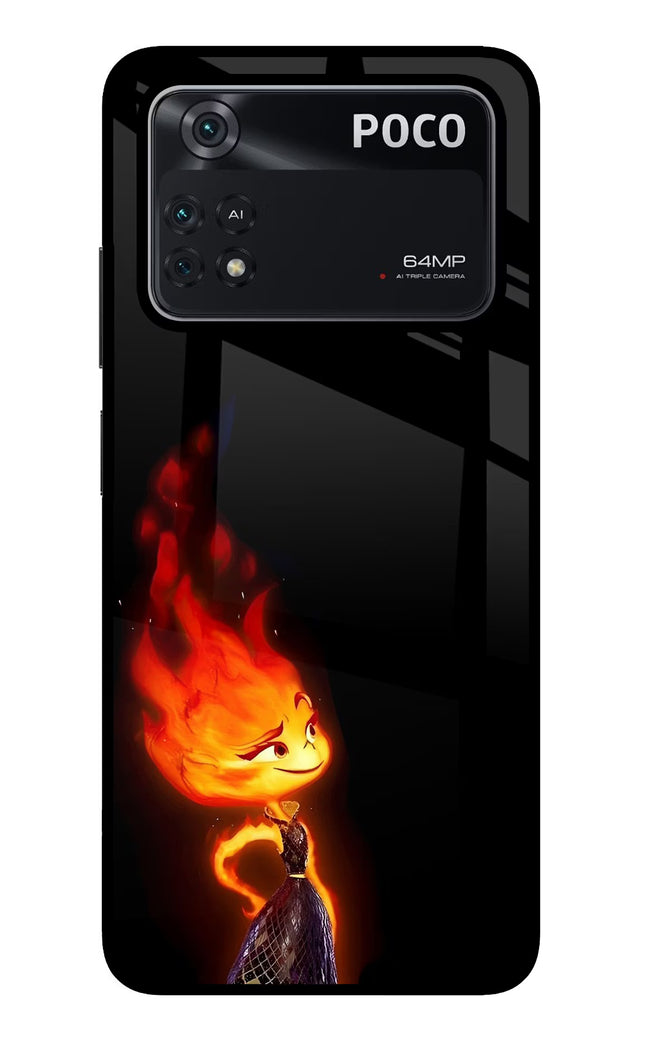 Ember Flame Poco M4 Pro 4G Glass Case