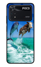 Dolphin vs Cow Poco M4 Pro 4G Glass Case