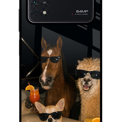 Party Squad Poco M4 Pro 4G Glass Case
