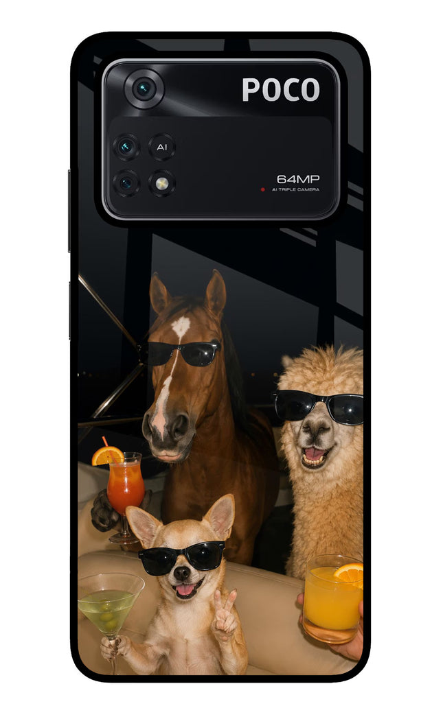 Party Squad Poco M4 Pro 4G Glass Case