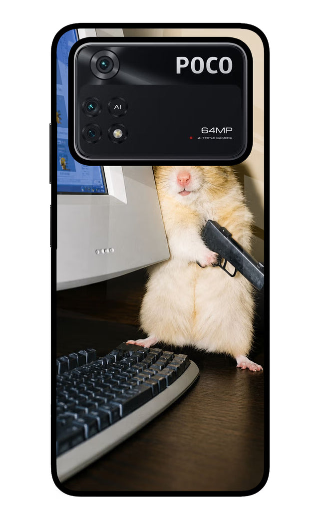 Hacker Hamster Poco M4 Pro 4G Glass Case