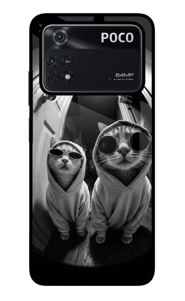 Hood Cats Poco M4 Pro 4G Glass Case