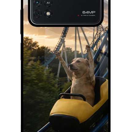 Rollercoaster Dog Poco M4 Pro 4G Glass Case