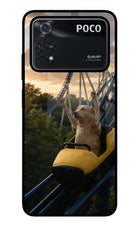 Rollercoaster Dog Poco M4 Pro 4G Glass Case