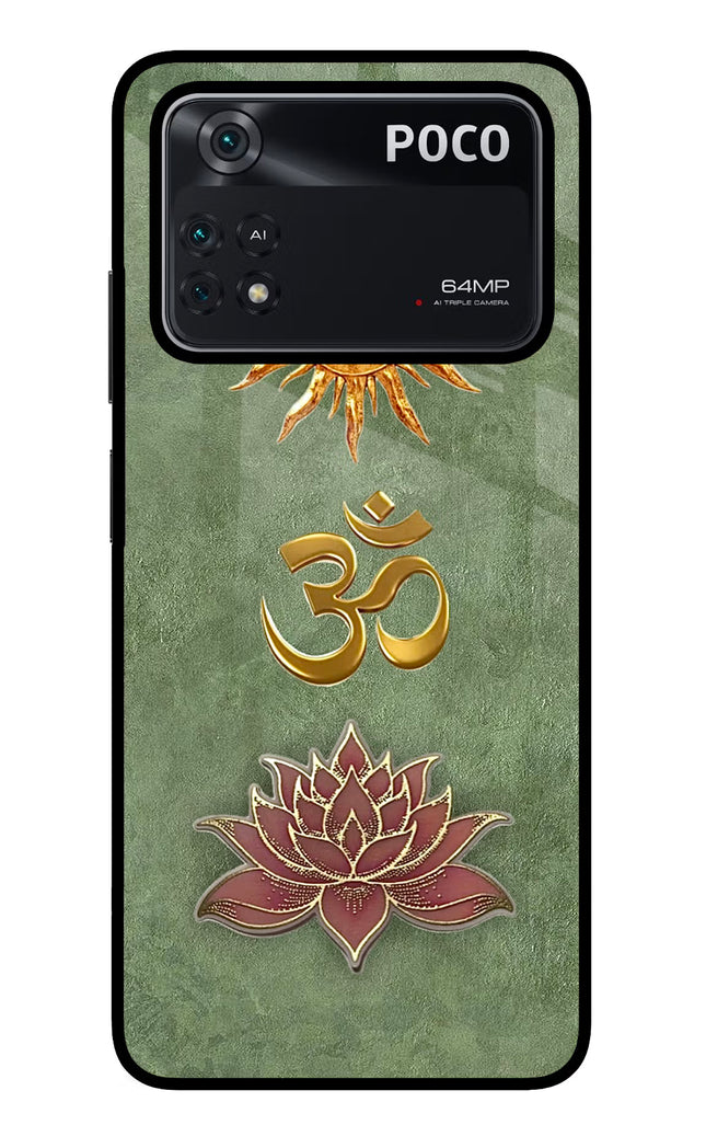 Om & Lotus Poco M4 Pro 4G Glass Case