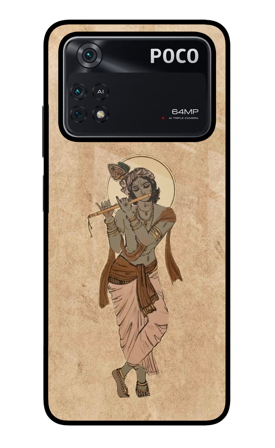 Krishna Poco M4 Pro 4G Back Cover, Glass case