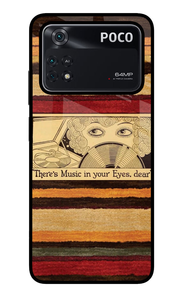 Vinyl Stripes Poco M4 Pro 4G Glass Case