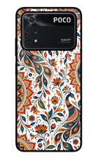 White Mayura Poco M4 Pro 4G Glass Case