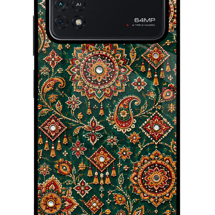 Green Pataka Poco M4 Pro 4G Glass Case
