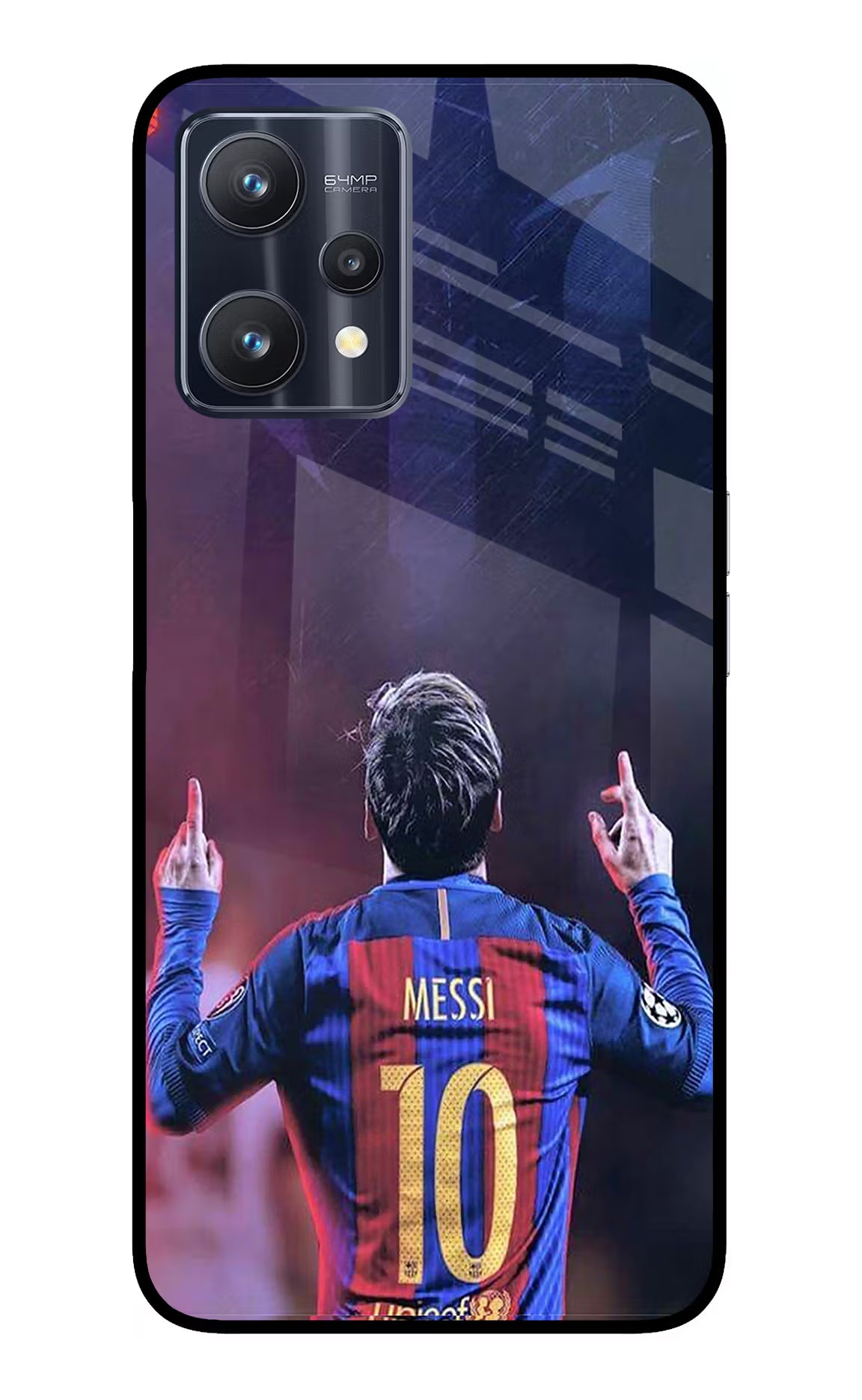 Messi Realme 9 Pro 5G Glass Case Back Cover by Casekaro