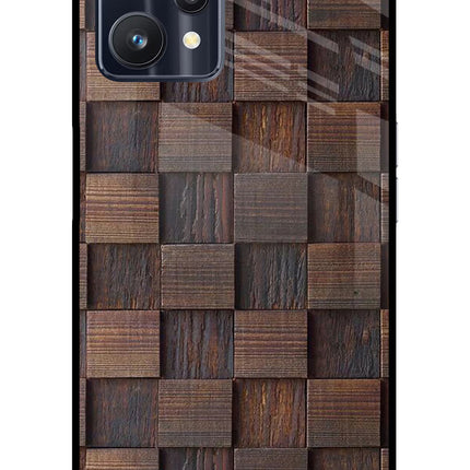 Wooden Cube Design Realme 9 Pro 5G Glass Case