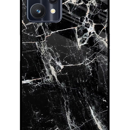 Black Marble Texture Realme 9 Pro 5G Glass Case