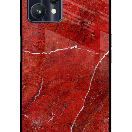 Red Marble Design Realme 9 Pro 5G Glass Case