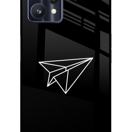 Paper Plane White Realme 9 Pro 5G Glass Case