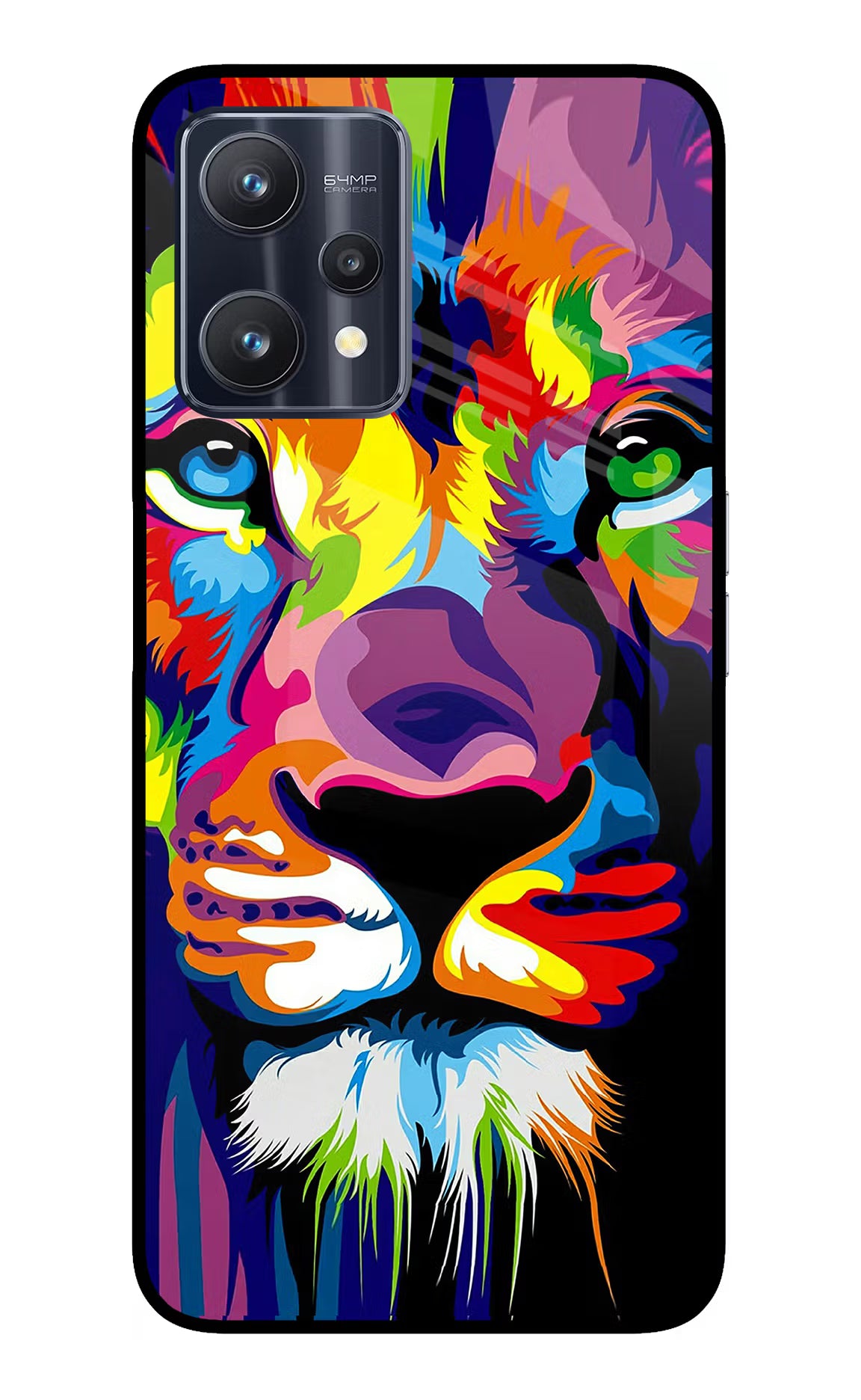 Lion Realme 9 Pro 5G Glass Case Back Cover by Casekaro
