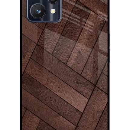 Wooden Texture Design Realme 9 Pro 5G Glass Case