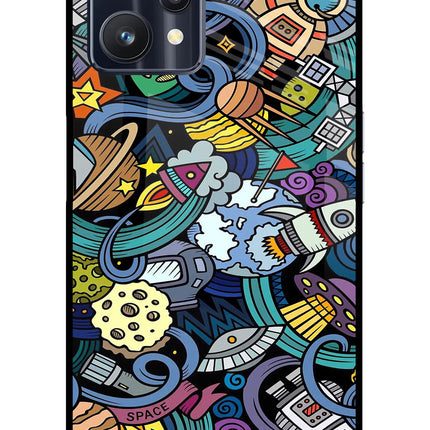 Space Abstract Realme 9 Pro 5G Glass Case
