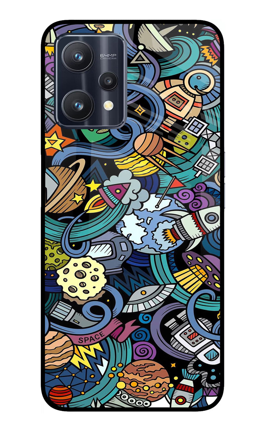 Space Abstract Realme 9 Pro 5G Back Cover, Glass case