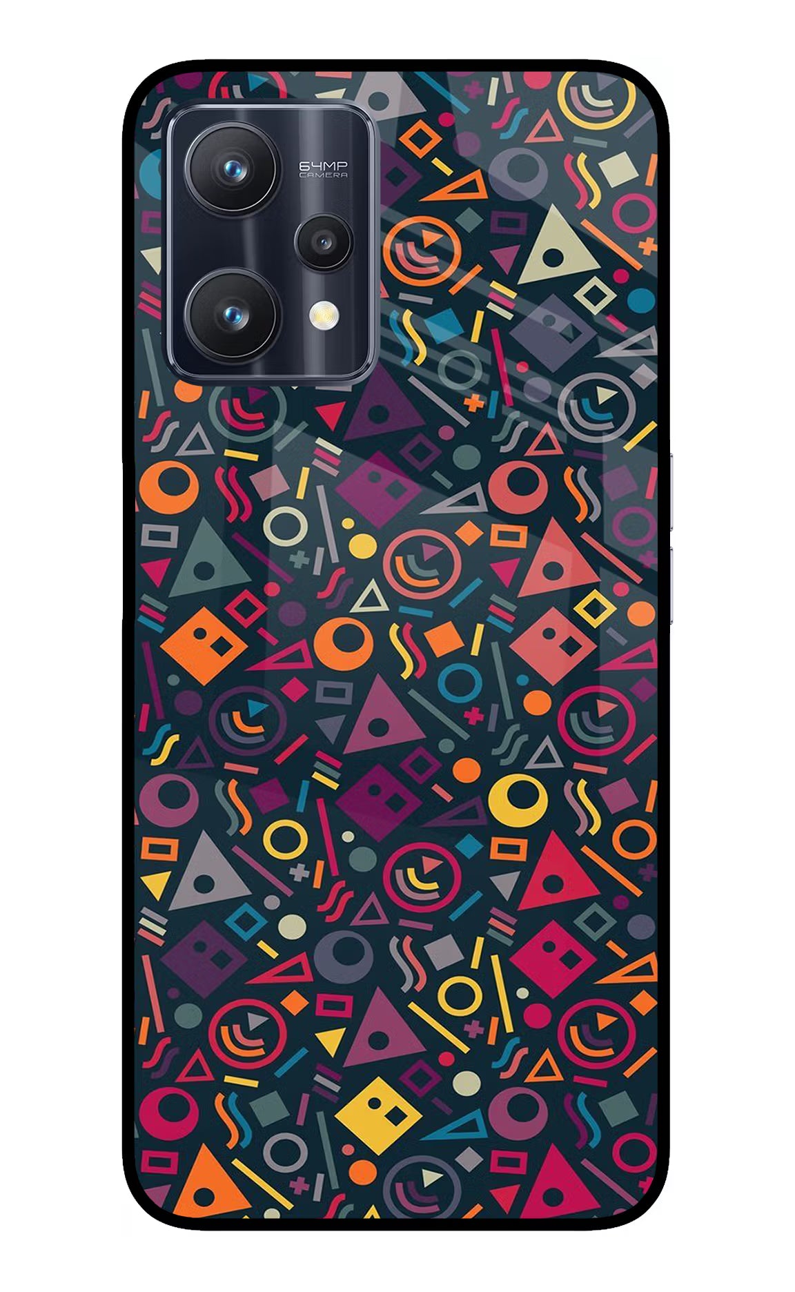 Geometric Abstract Realme 9 Pro 5G Glass Case Back Cover by Casekaro