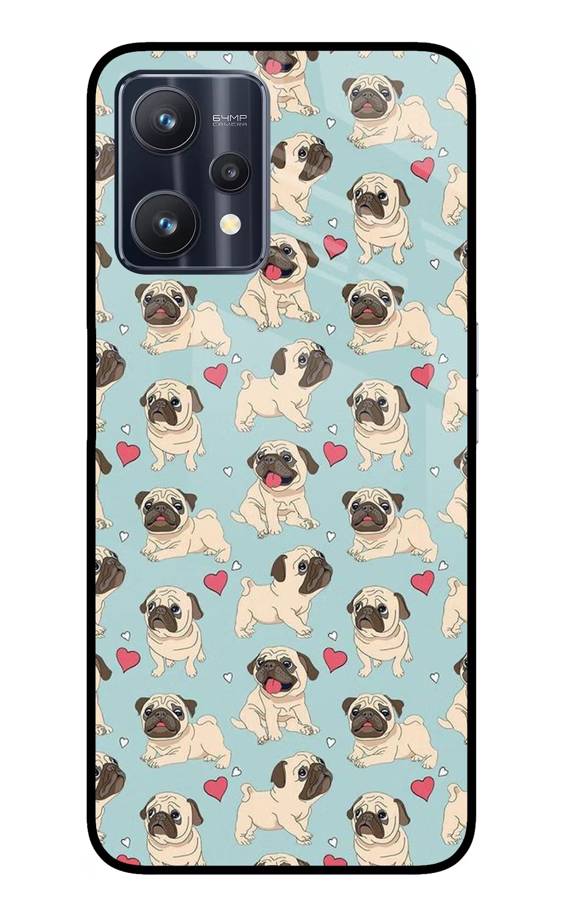 Pug Dog Realme 9 Pro 5G Glass Case Back Cover by Casekaro
