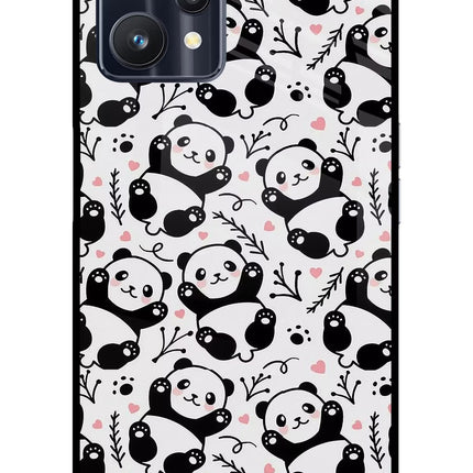 Cute Panda Realme 9 Pro 5G Glass Case