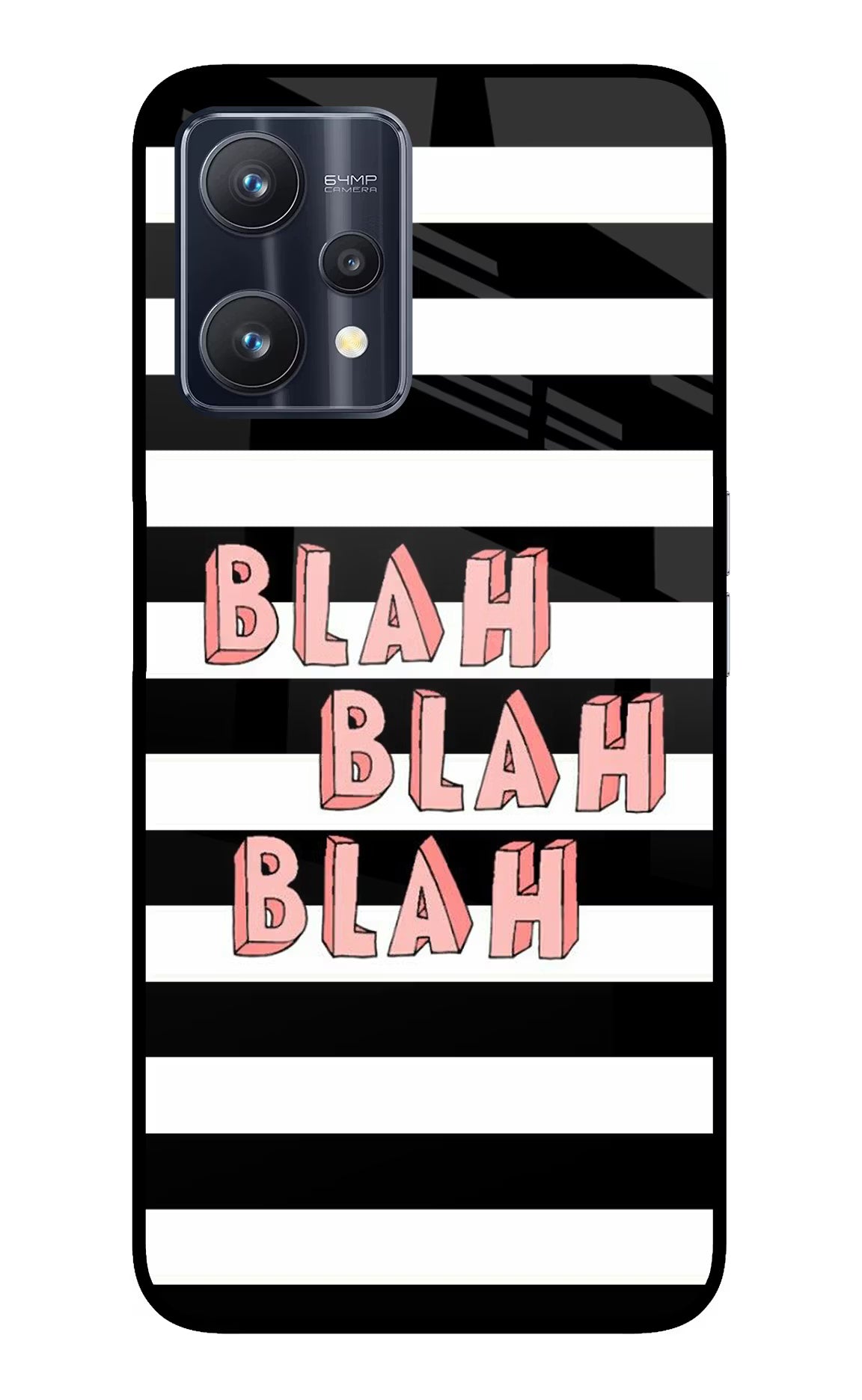 Blah Blah Blah Realme 9 Pro 5G Glass Case Back Cover by Casekaro